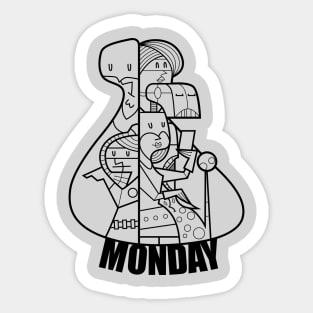 Monday morning Superheroes Sticker